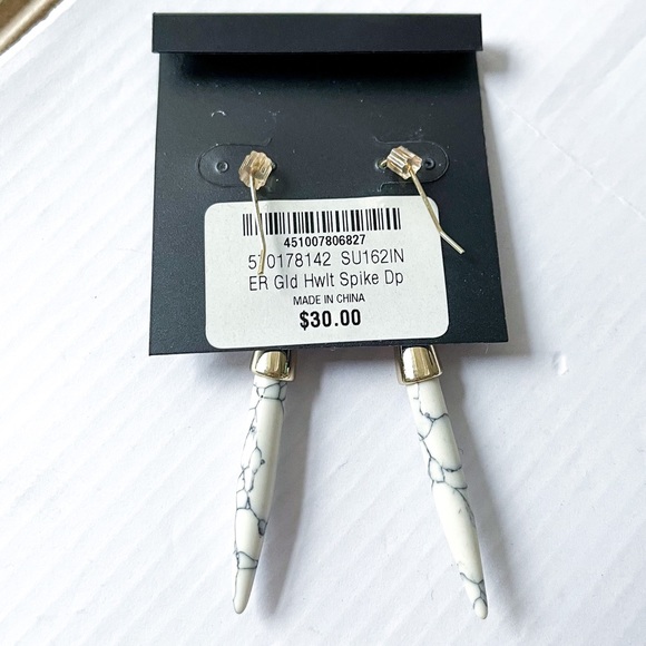 WHITE HOUSE BLACK MARKET Porcupine Spear Dangle Earrings - Picture 2 of 6